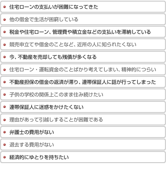 お客様の御相談は様々